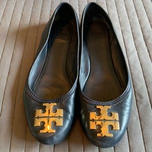 Tory Burch Navy Blue Flats